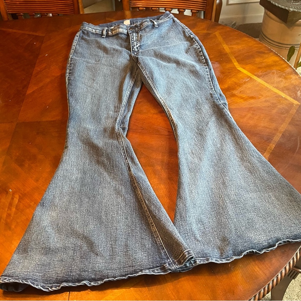 VENUS Blue Flare Wide Leg Jeans